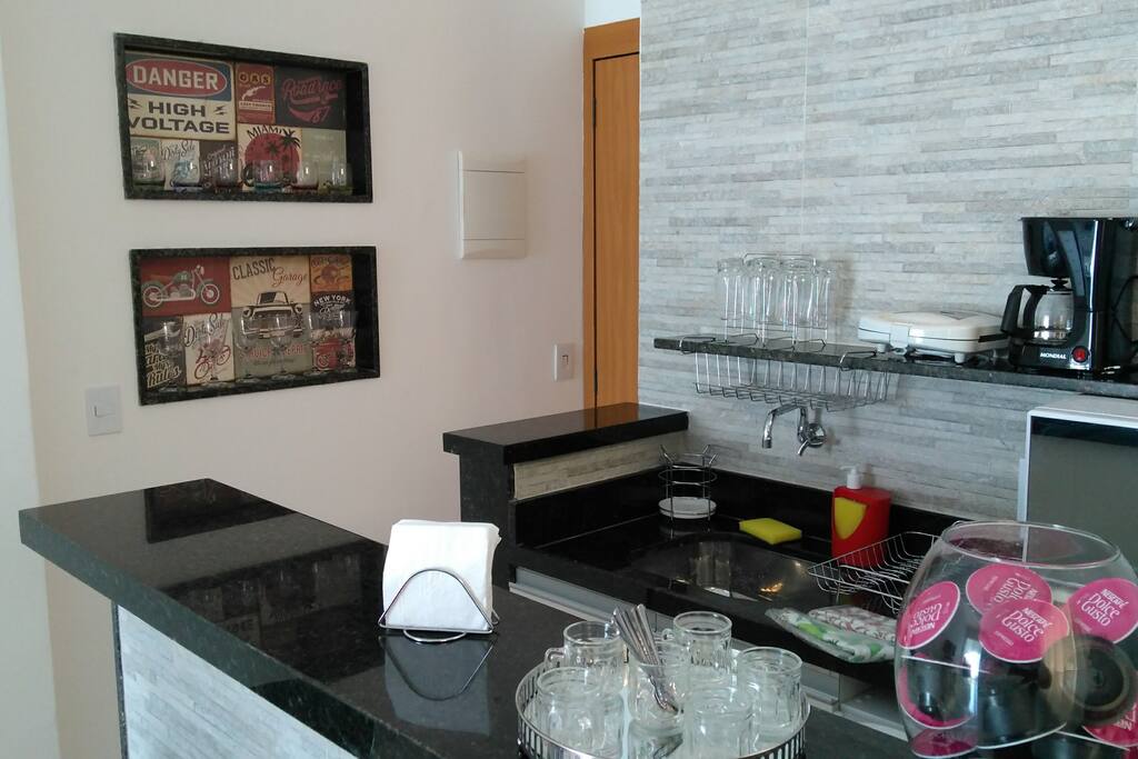 Sala e cozinha americana