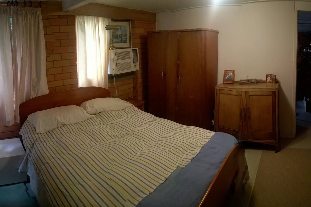Bedroom with air conditioner