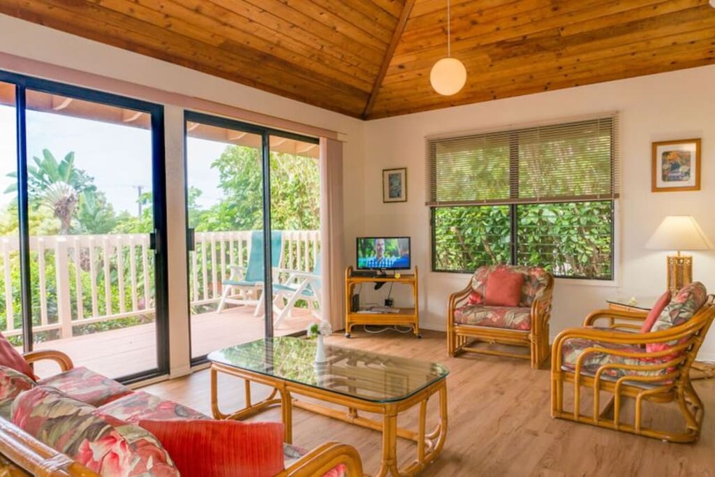 Living room and deck