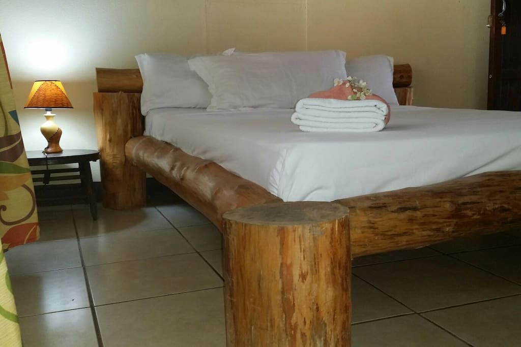 Sleep soundly on our pine bed.