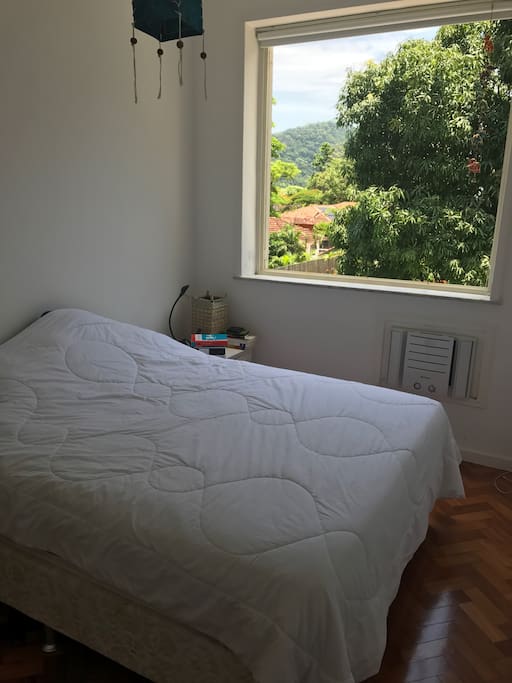 Room with comfortable bed