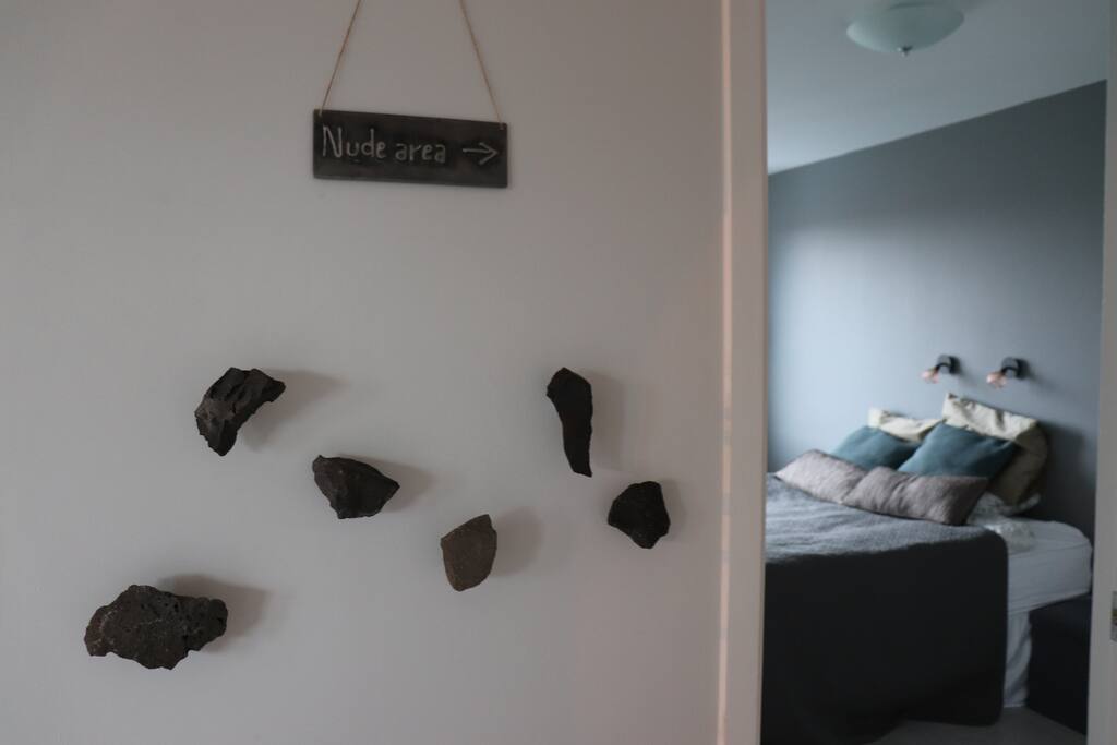 Little art made by the house owners to make sure things take place where they should take place :)