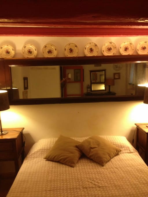 One of two bedrooms with double bed.