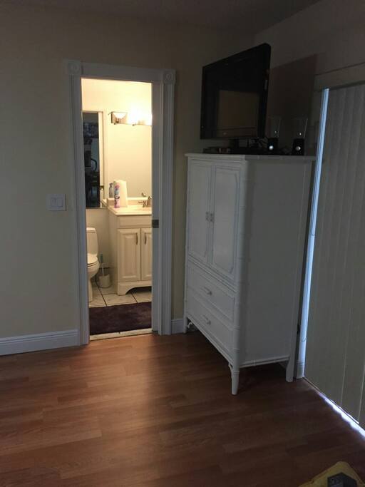 Entrance to private bathroom.