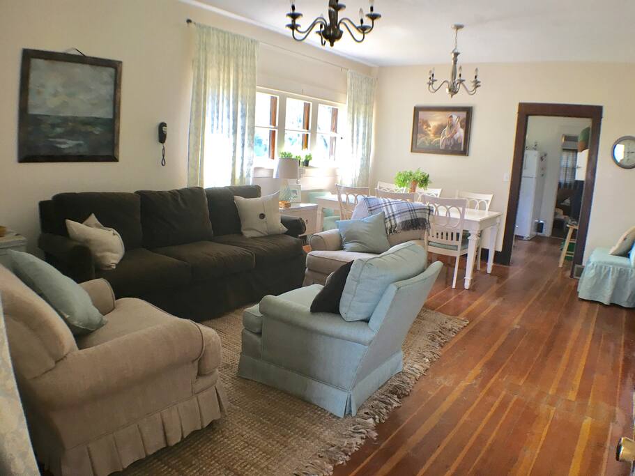 When you open the door from the Sunroom, you walk into this living room.