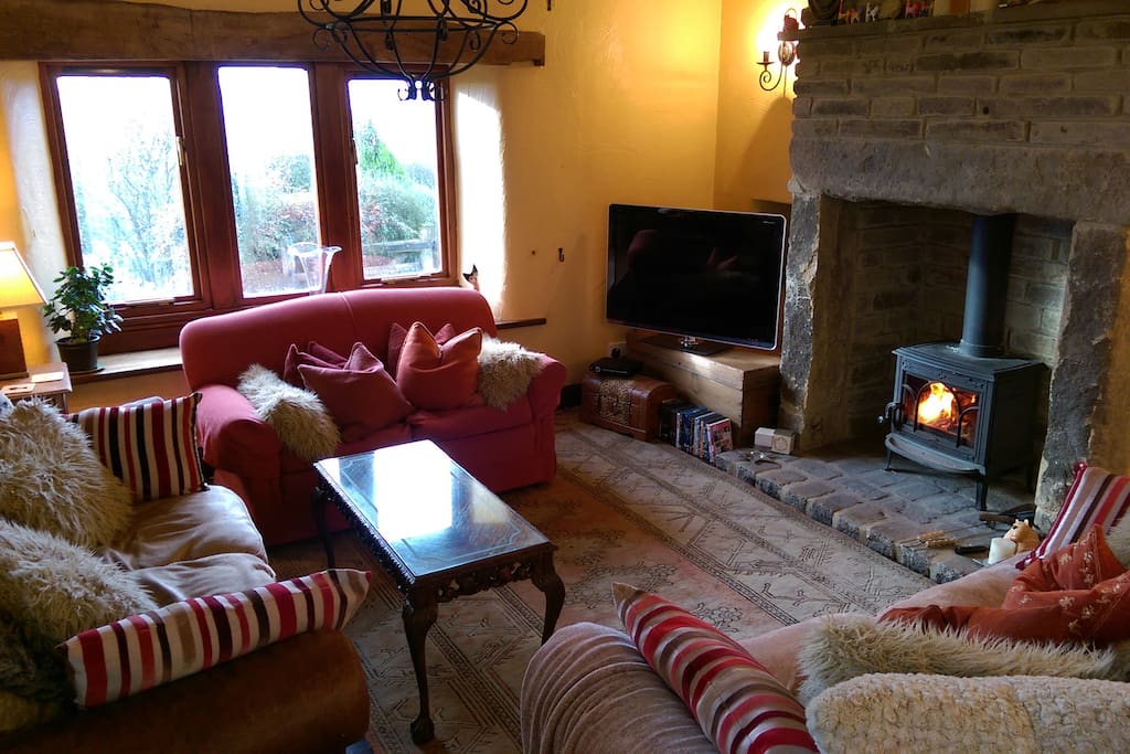 This wonderful cosy living room with log burner, TV, DVD, Games and wireless speaker is your private living room to enjoy!