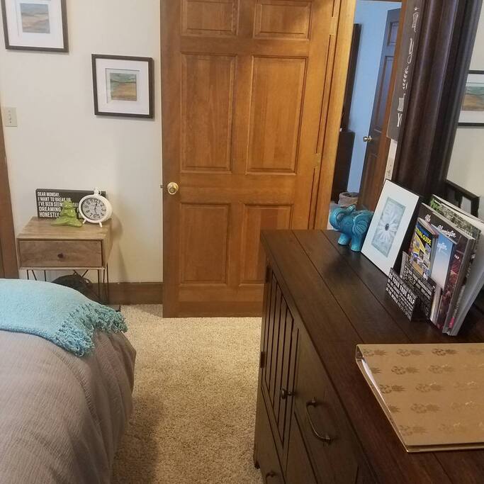 Bloomington guides and house guide with helpful tips located on dresser