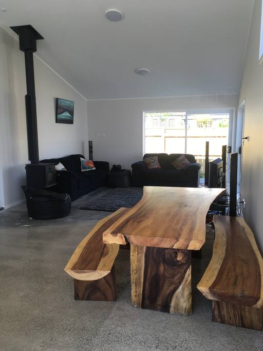 Open plan dining and living