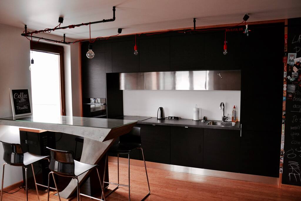 Living room + kitchen