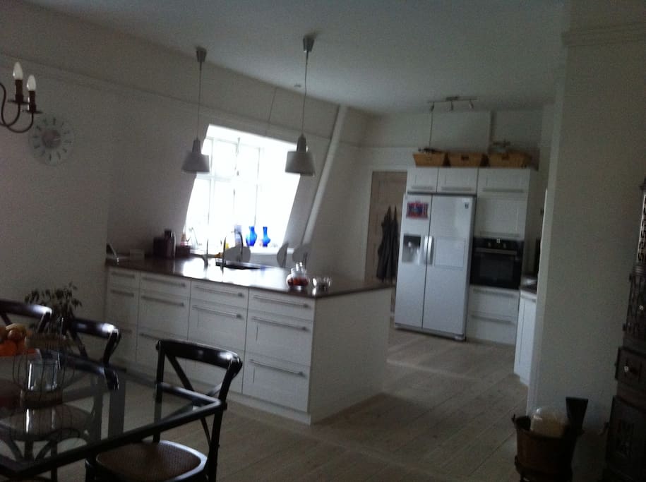 The kitchen which you will share with us.