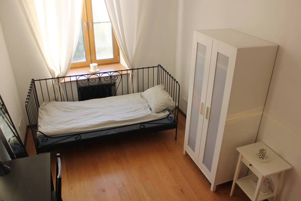 Your room, working table, 1 person bed, cupboard