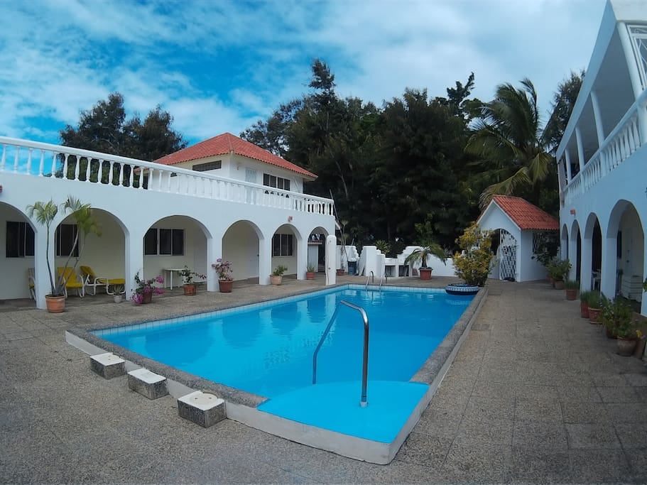 Pool allows for decent swimming all day&night