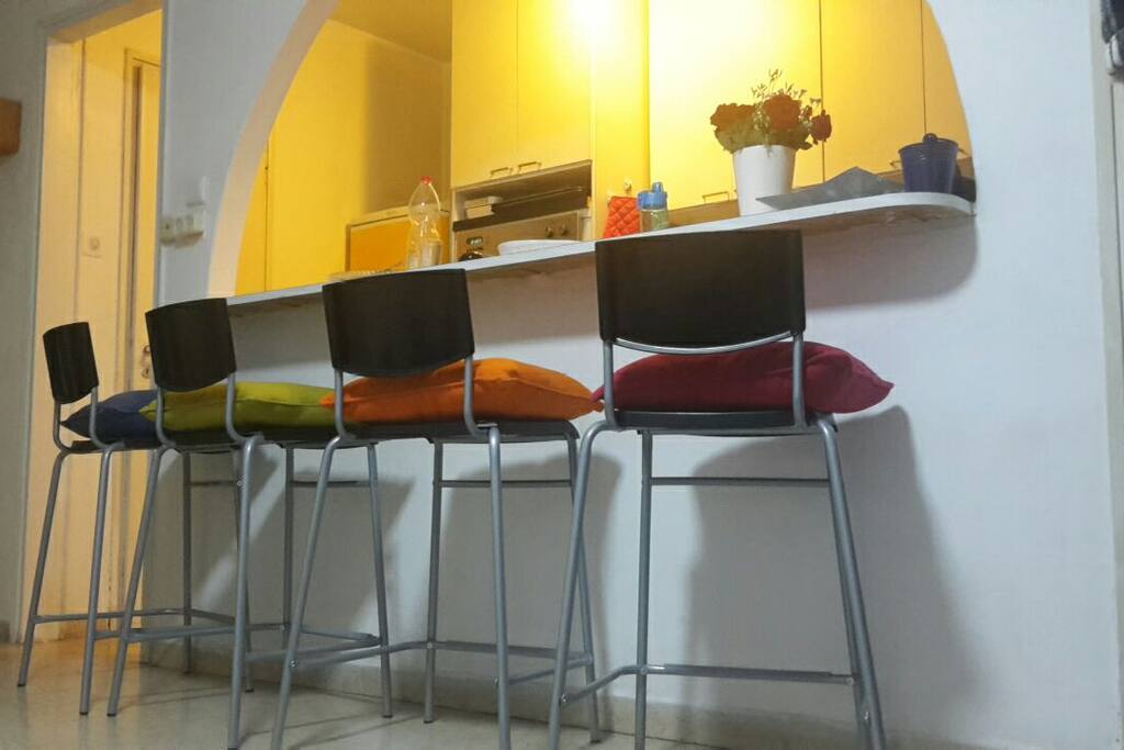 living room bar table and chairs