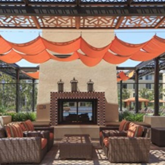 Outdoor fireplace