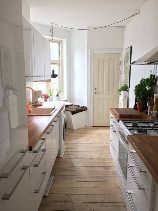 Functional kitchen with both a washing machine and dishwasher