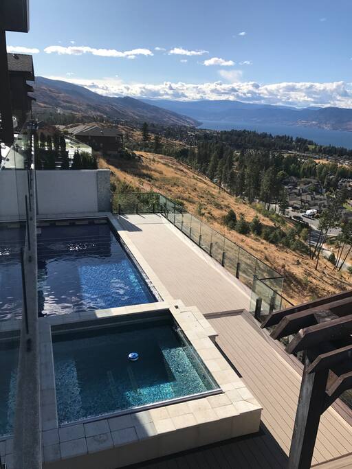 View of pool from upper deck