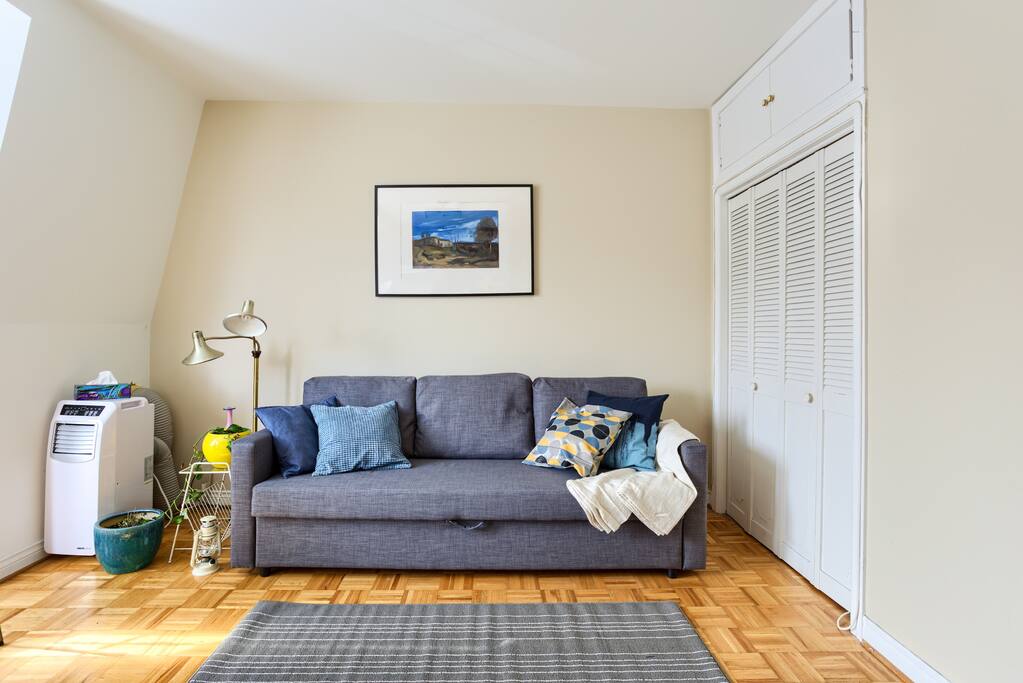 Well lit living room