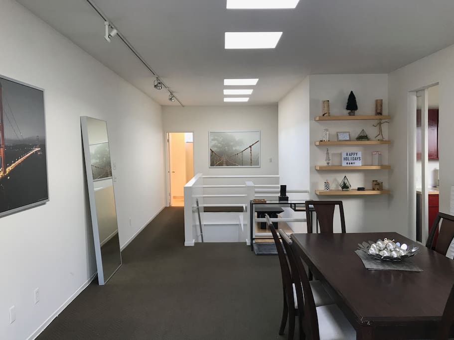 Open concept living dining room