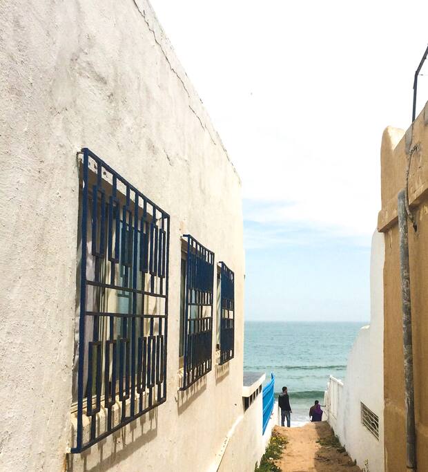 Vue en sortant du cabanon