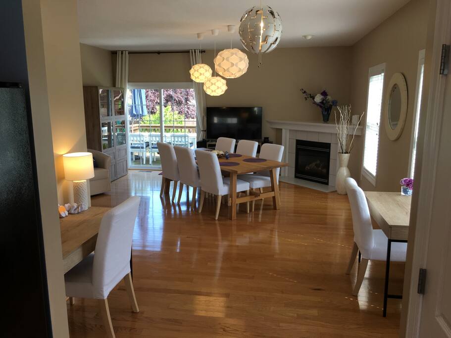 View from kitchen into dining room