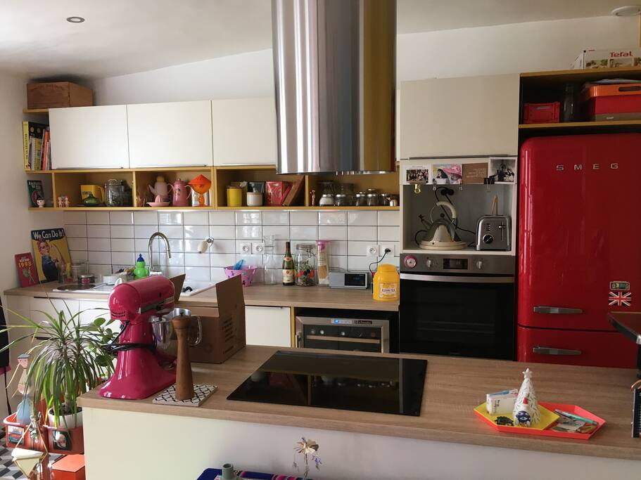 Pièce de vie côté cuisine