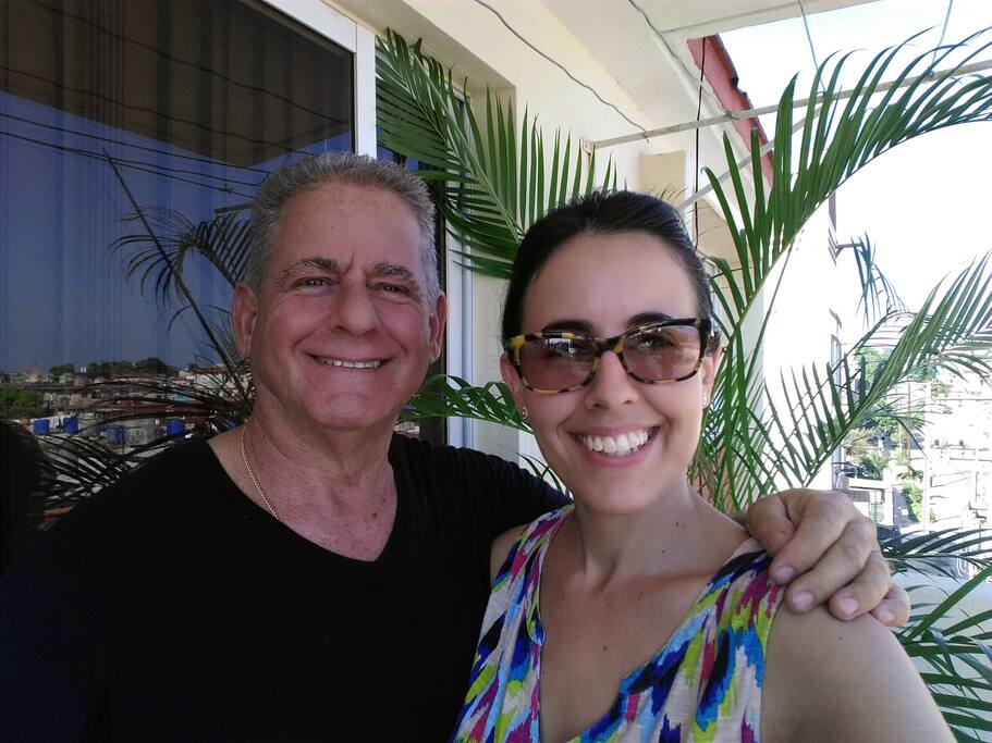 My dad and me at the balcony!
/ Mi padre y yo en el balcón!