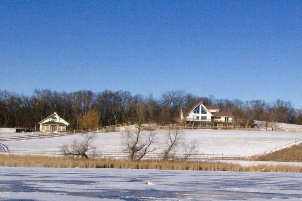 Main house is on the right