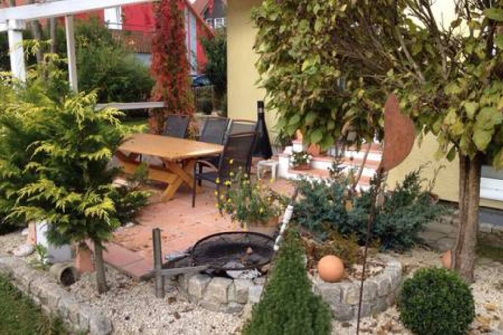 The barbecue area