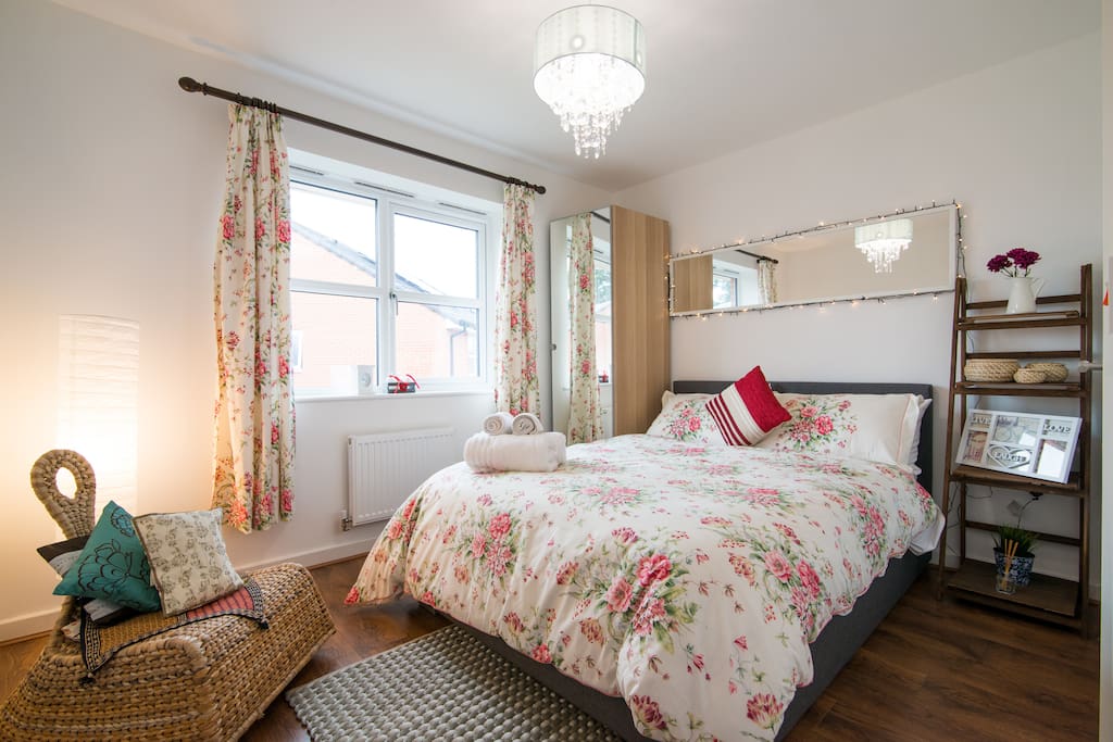 The beautifully decorated newly made bedroom with a new comfortable M&S mattress and an en-suite bathroom