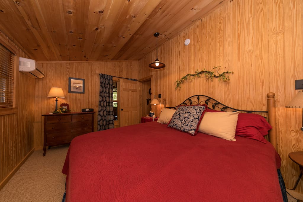 Master bedroom with King bed and private bath
