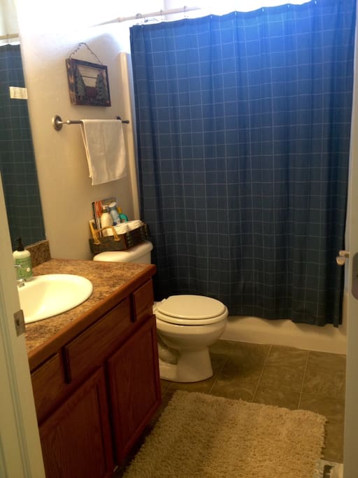 Private, full bath attached to bedroom.