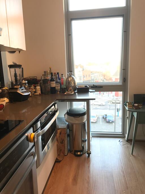 Kitchen. All appliances are brand new and free to use. Dishwasher, microwave, Ninja blender, oven/stove.