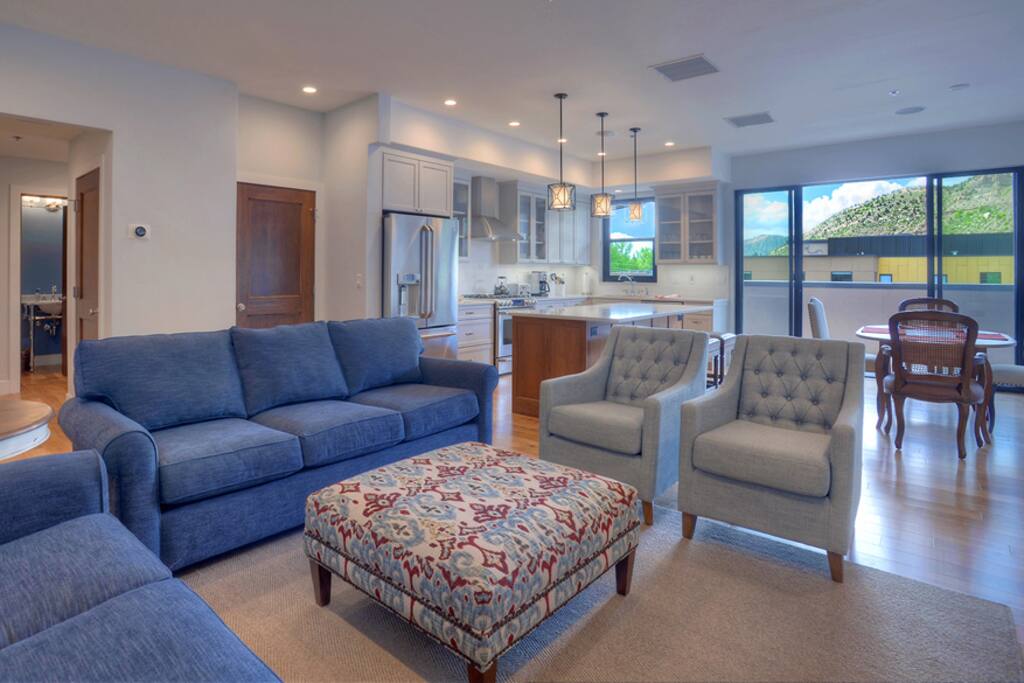 Durango Colorado vacation rental Downtown Penthouse Condo living room