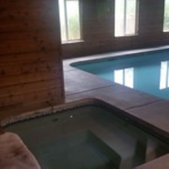 in-deck hot tub & pool - indoors!