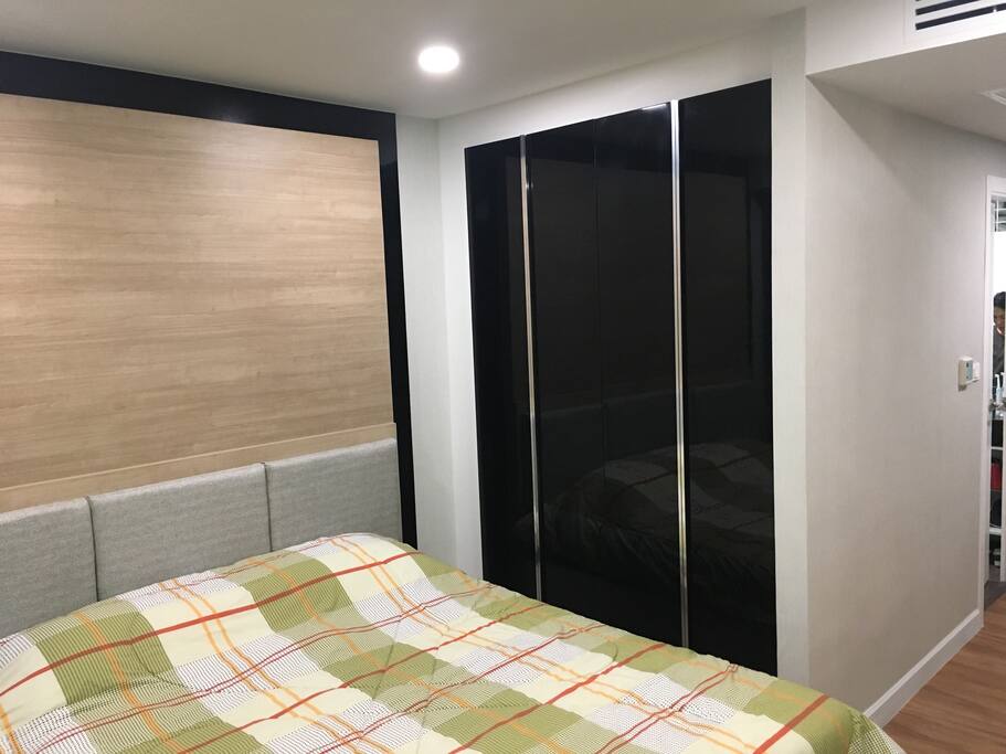 Double Wardrobe with Plenty of Hangers inside.