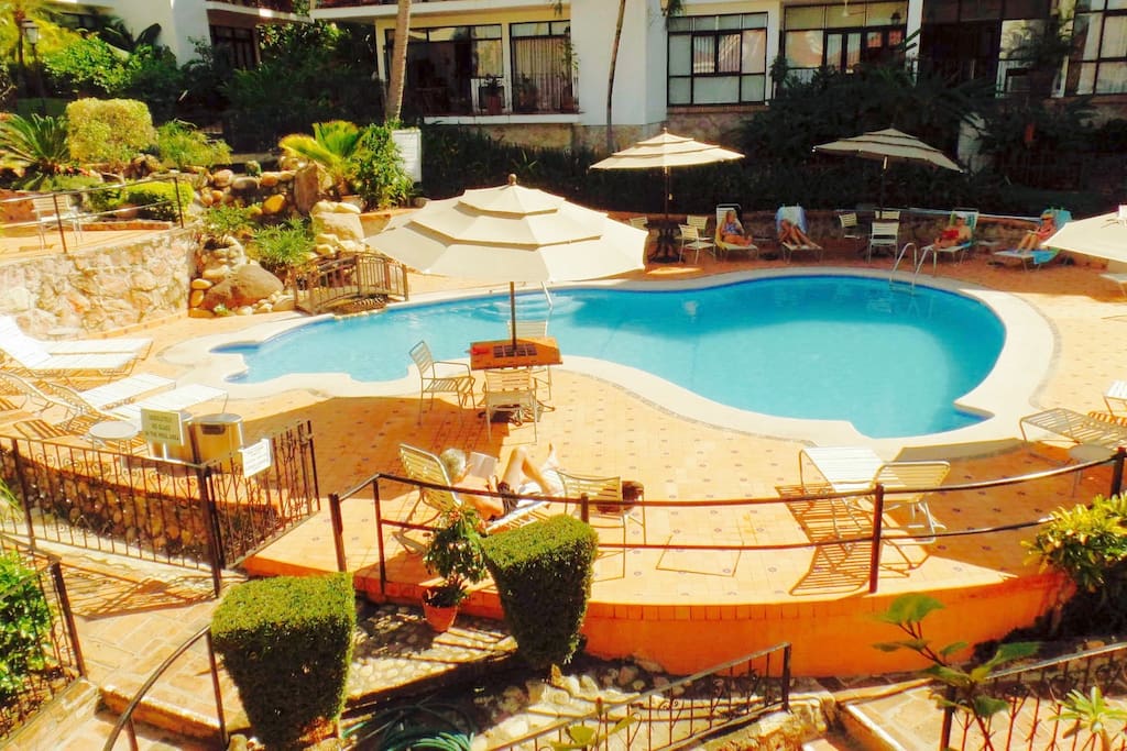 Swimming Pool and Waterfall