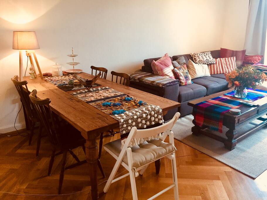 Dining table in the living room