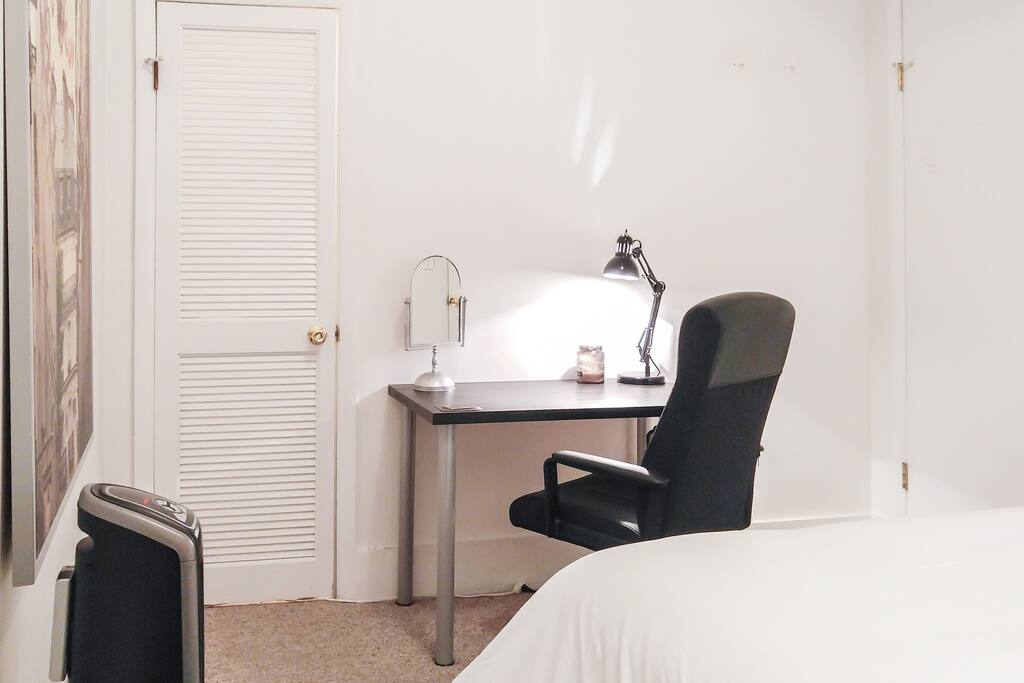 Desk and office chair for the working traveler.