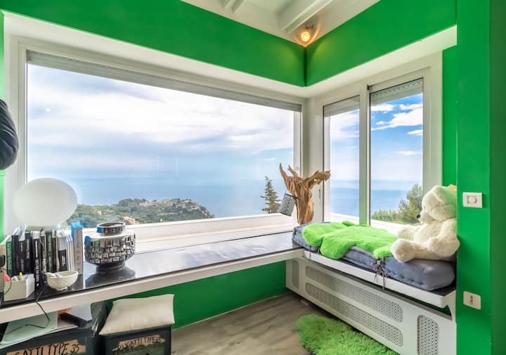 Villa Caroline B-piscine -Vue Mer Et Monaco - Beausoleil