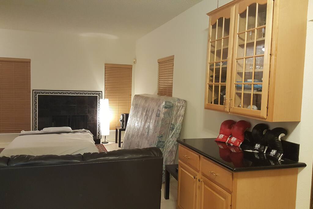The mattress on the side was meant for practicing gymnastics with a soft surface but time is an issue these days.