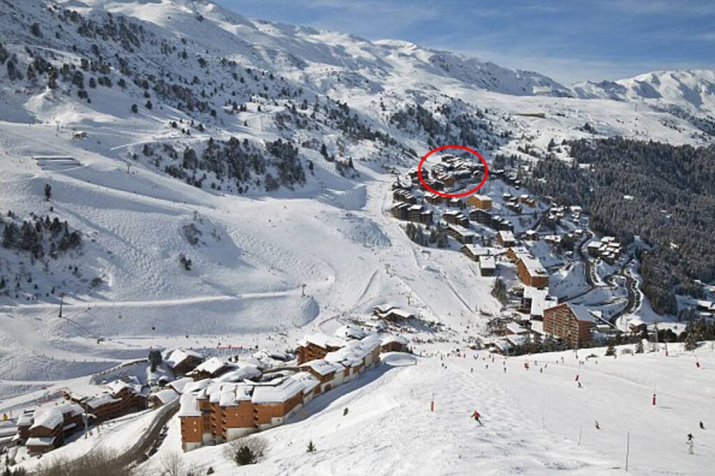 Emplacement de l'appartement à Méribel-Mottarel