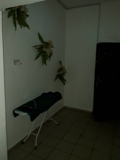 corridor connecting the bed and sitting rooms