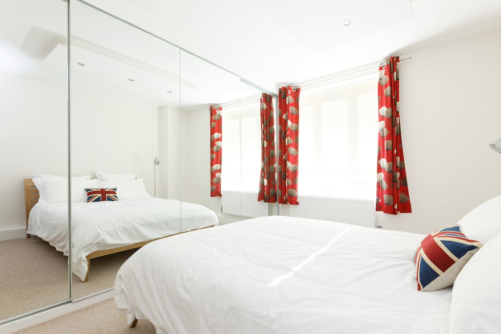 Brand new Queen sized mattress and quality linen. Lots of storage space.