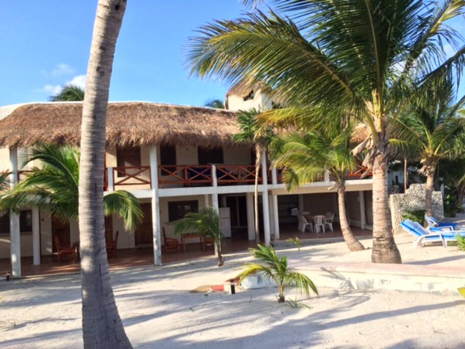 View of the villa from the Beach