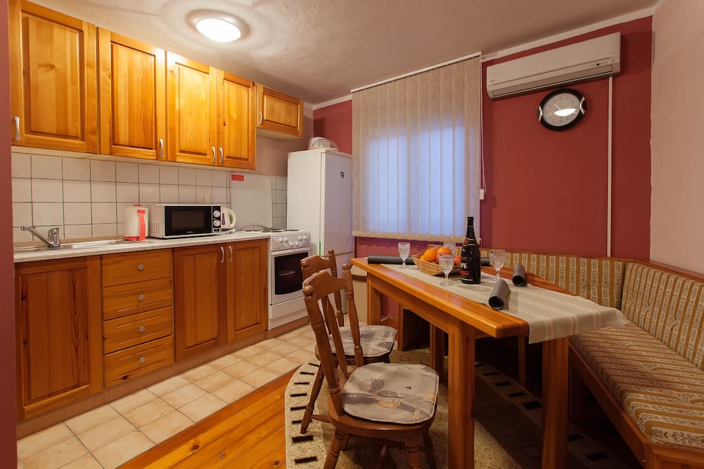kitchen and dining room