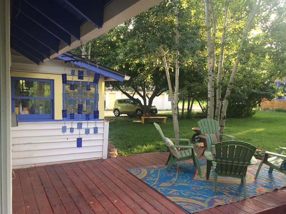 Deck in back of house