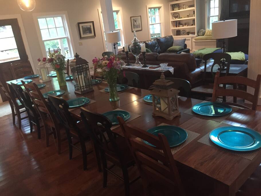 Great Room Table extends to Seat 20