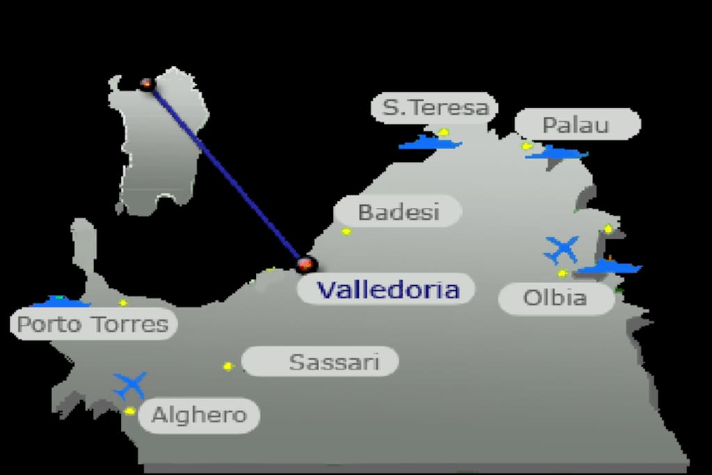 Posizione geografica in Sardegna