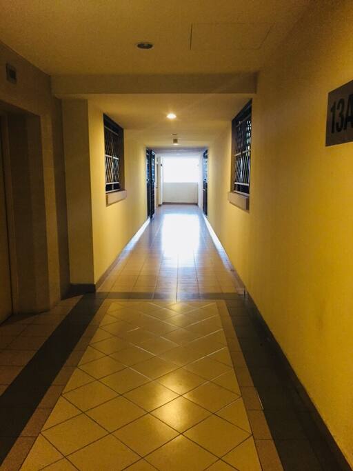 Corridor leading to the Condo