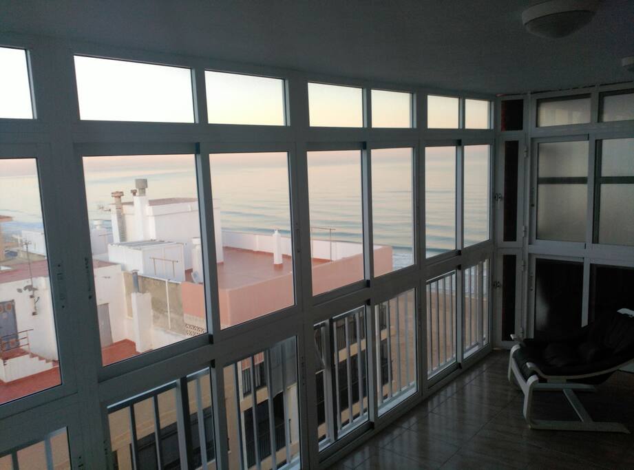 Vistas desde la terraza al atardecer